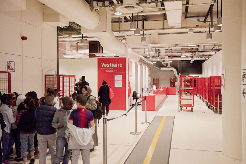 Vestiaires du niveau 0 du musée